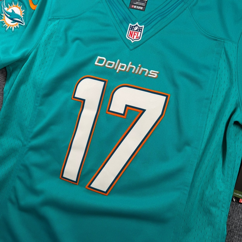 Nike Miami Dolphins Jersey Womens Medium Aqua Ryan Tannehill 17 NFL On Field - Picture 5 of 12